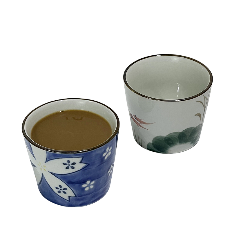 澳白咖啡杯可叠手绘陶瓷