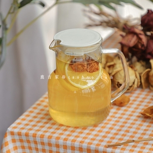 ins玻璃冷水壶耐高温泡茶壶花茶壶凉开水壶家用扎壶水果茶壶 日式