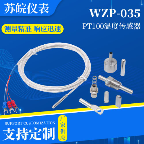 WZP-035铂热电阻防水防油PT100温度传感器4*30不锈钢304测温探头