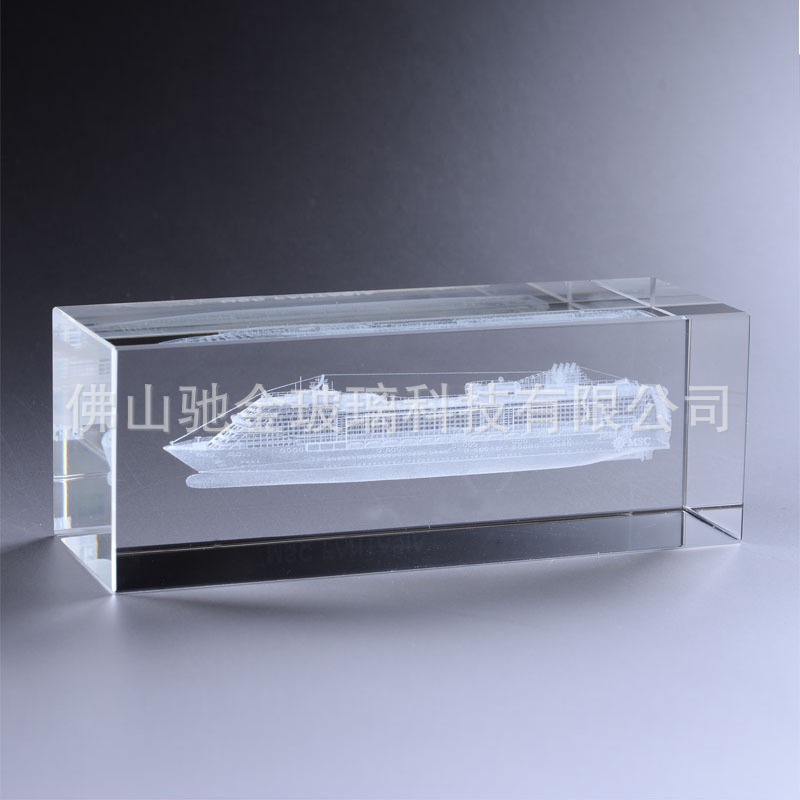 隔断激光内雕发光玻璃玄关水晶立体雕刻玻璃装饰3D装修艺术内雕
