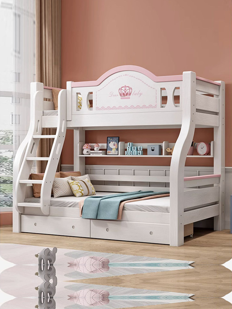全实木上下床双层床高低床经济型女孩床上下铺双人床子母床儿童床