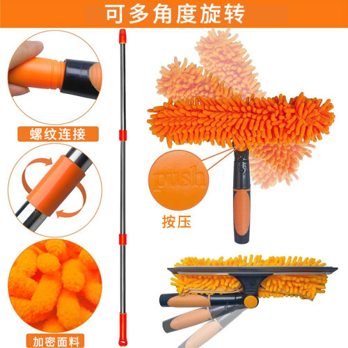 热销二合一窗户清洁刮刀 擦玻璃保洁专用双面高层玻璃擦