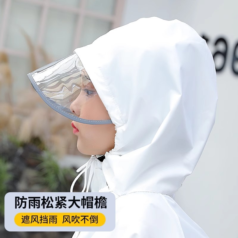 儿童带书包位雨衣雨裤套装大童男童女童小学生初中学院风分体雨披