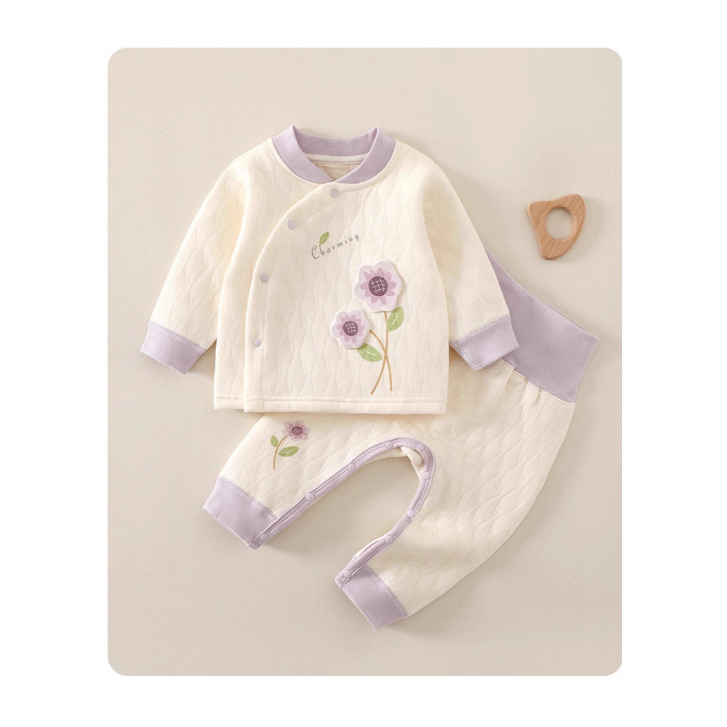 秋冬婴儿衣服新生儿纯棉
