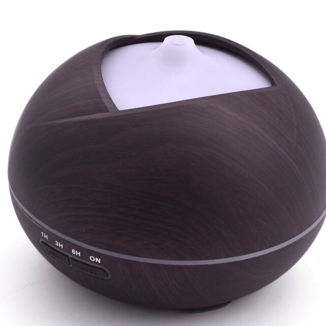 USB夜光炫彩加湿器 家用加湿器 木纹超声波空气净化器香薰机