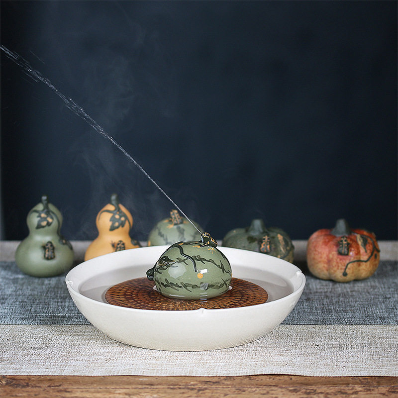 紫砂茶宠喷水摆件西瓜南瓜葫芦小青蛙茶道茶玩茶件雕塑