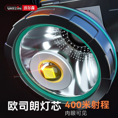 厂家W68强光头灯充电远射