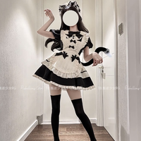 糯糯泡芙*法式古早可爱萝莉cos服甜妹女仆装Lolita蝴蝶结OP连衣裙