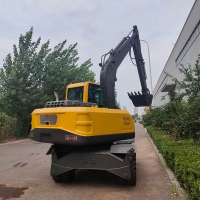 HT80/90轮式挖掘机工程抓木机 四驱柴油加长臂wheel excavator