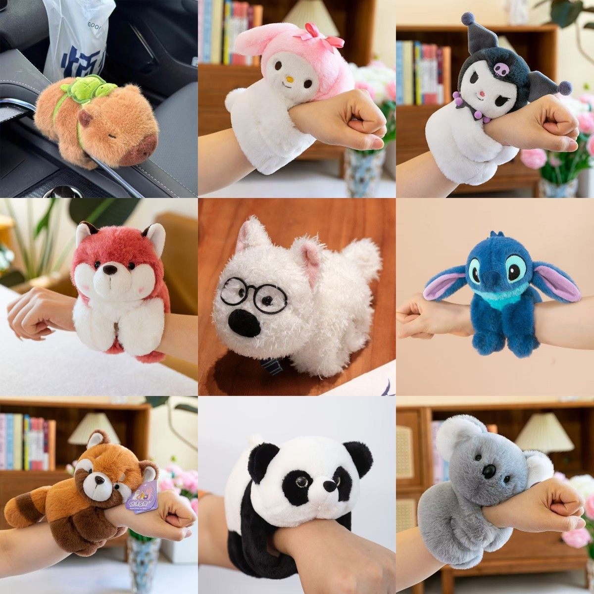 羽毛球拍挂件饰品拍柄握把毛绒公仔小浣熊创意网球偶情侣球搭子