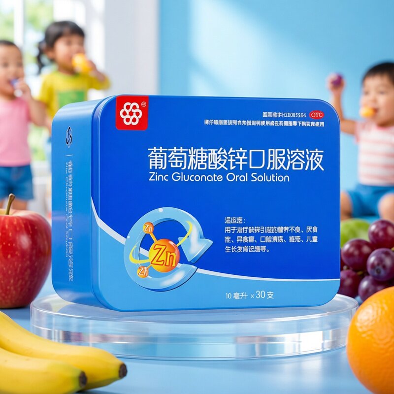 纽兰葡萄糖酸锌口服溶液 10ml*30支缺锌引起的营养不良厌食症