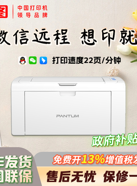 【微信远程】奔图P2506W正品黑白激光无线WiF打印机学习试卷手机直连家用办公A4打印高速耐用包邮政府补贴20%