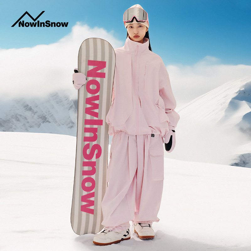 nowinsnow单板滑雪服女款套装防风宽松专业防水滑雪衣小个子粉色,户外/登山/野营/旅行用品,滑雪衣裤套装,淘宝优惠券,粉丝福利购,淘宝优惠卷