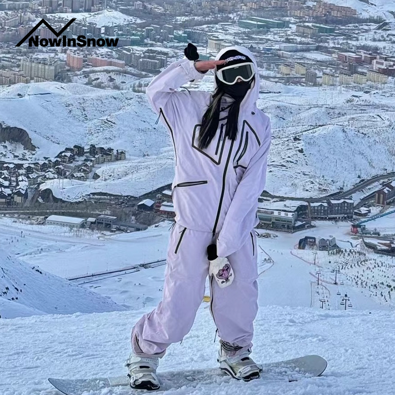 nis单板滑雪服女防风套装