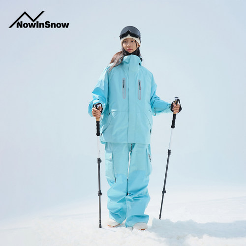 nis雪现专业单板滑雪服女套装