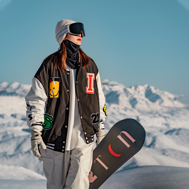 单板美式滑雪服加厚印花夹克