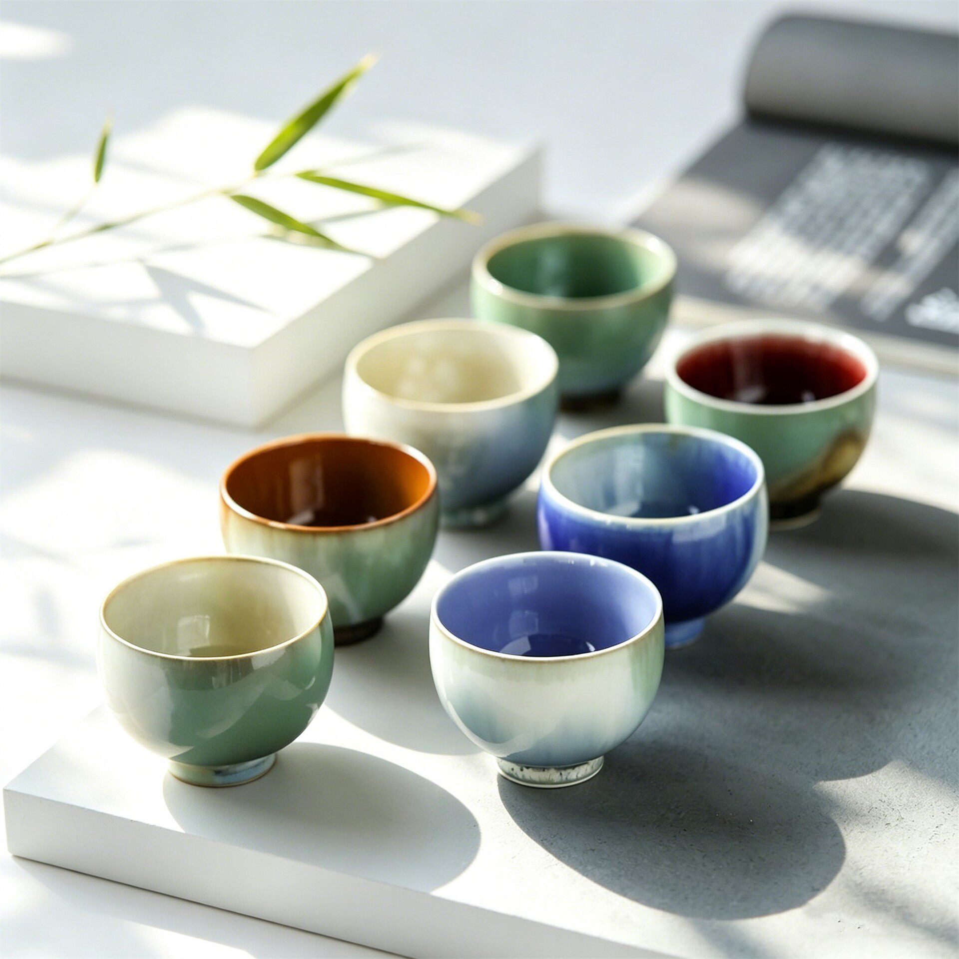 极光蓝窑变主人杯景德镇茶盏手作茶杯个人专用陶瓷茶具品茗杯单杯