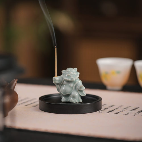 精致合金迷你小香炉｜复古禅意莲花薰香炉室内香座茶道香道小摆件_虎窝淘