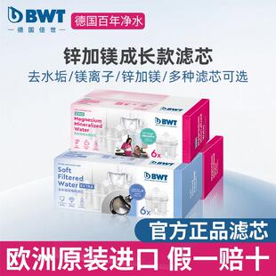 德国bwt净水壶滤芯倍世过滤水壶净水器原装进口镁离子滤芯6祇装
