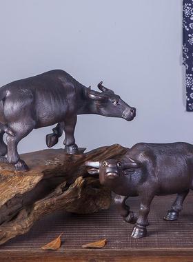石湾公仔陶瓷十二生肖牛摆件招财牛公司企业乔迁礼品工艺品瓷器牛