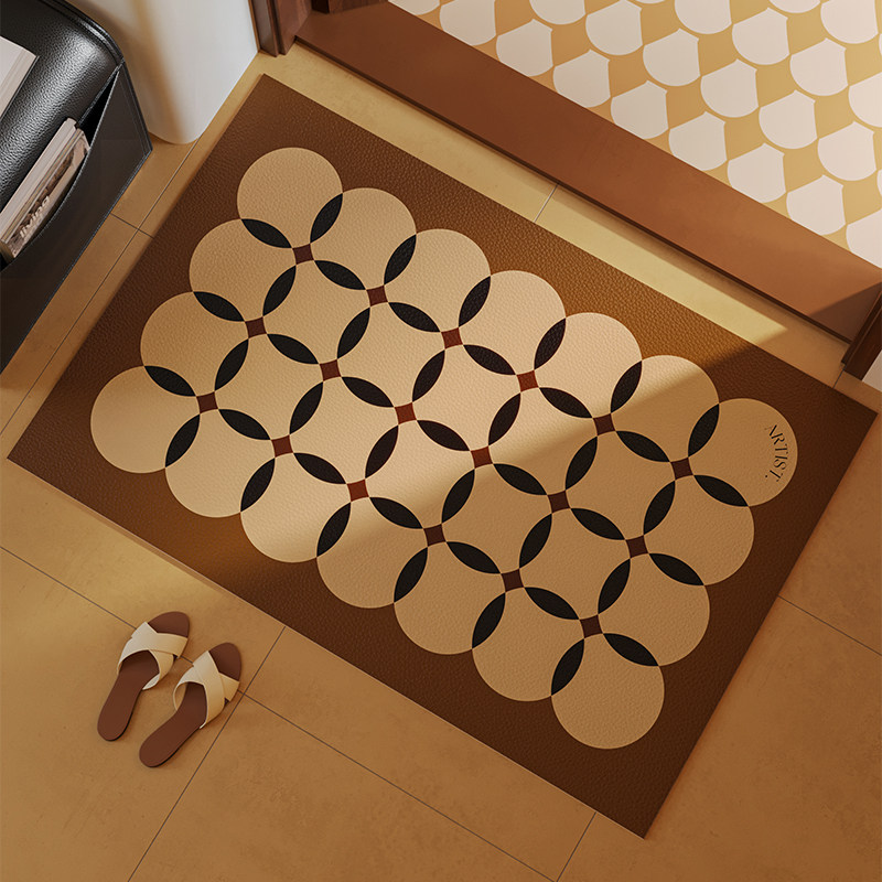 瓦西里中古包豪斯地垫入户门垫用皮革进门玄关垫子防滑脚垫定制,居家布艺,入户地垫,淘宝优惠券,粉丝福利购,淘宝优惠卷