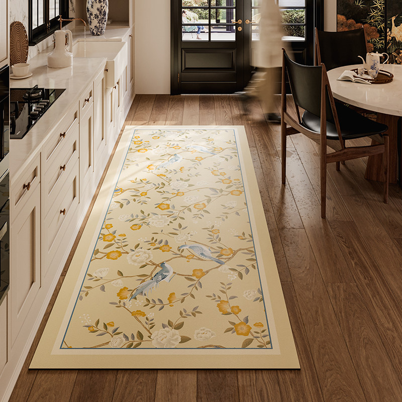 弗蕾儿新中式厨房地垫防水防油长条防滑家用脚垫厨房边地毯吸水,居家布艺,厨房地垫,淘宝优惠券,粉丝福利购,淘宝优惠卷