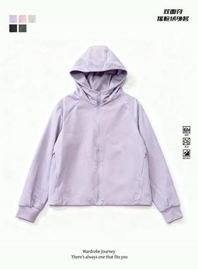 店299+女装双面穿防风摇粒绒拉炼连帽外套户外防水夹克冬季479697