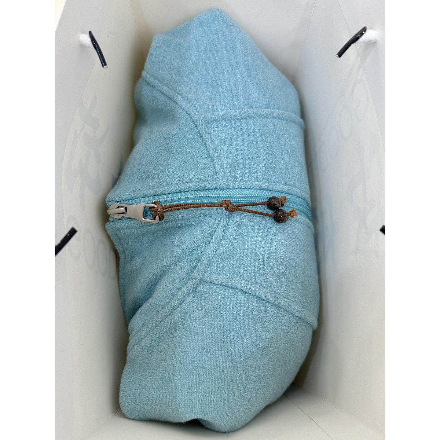 美式复古蓝色半拉链立领抽绳卫衣女秋冬慵懒风宽松显瘦百搭外套潮