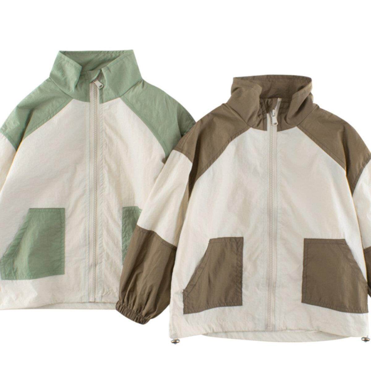 27kids潮牌童装运动风格男童休闲立领外套2025春秋中小童宝宝衣服