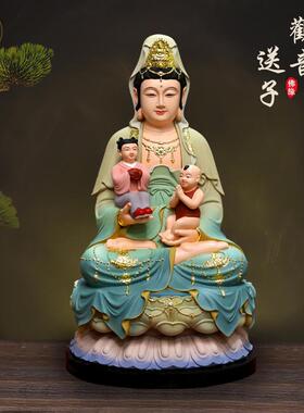 送子观音菩萨佛像男孩女求