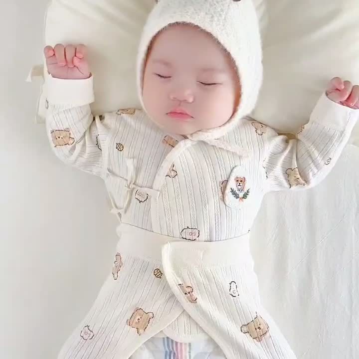 婴儿裤子新生春秋开裆长