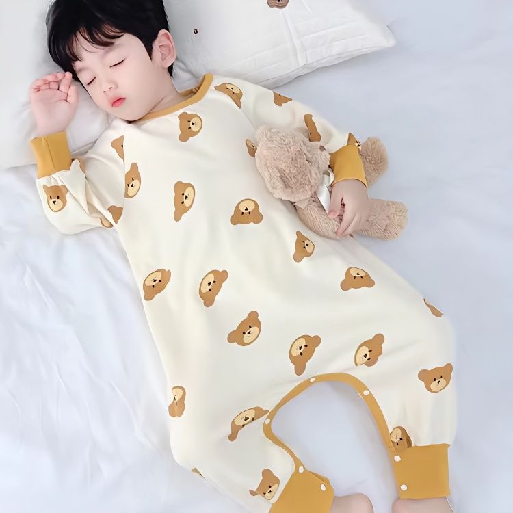 儿童连体睡衣纯棉男童女2