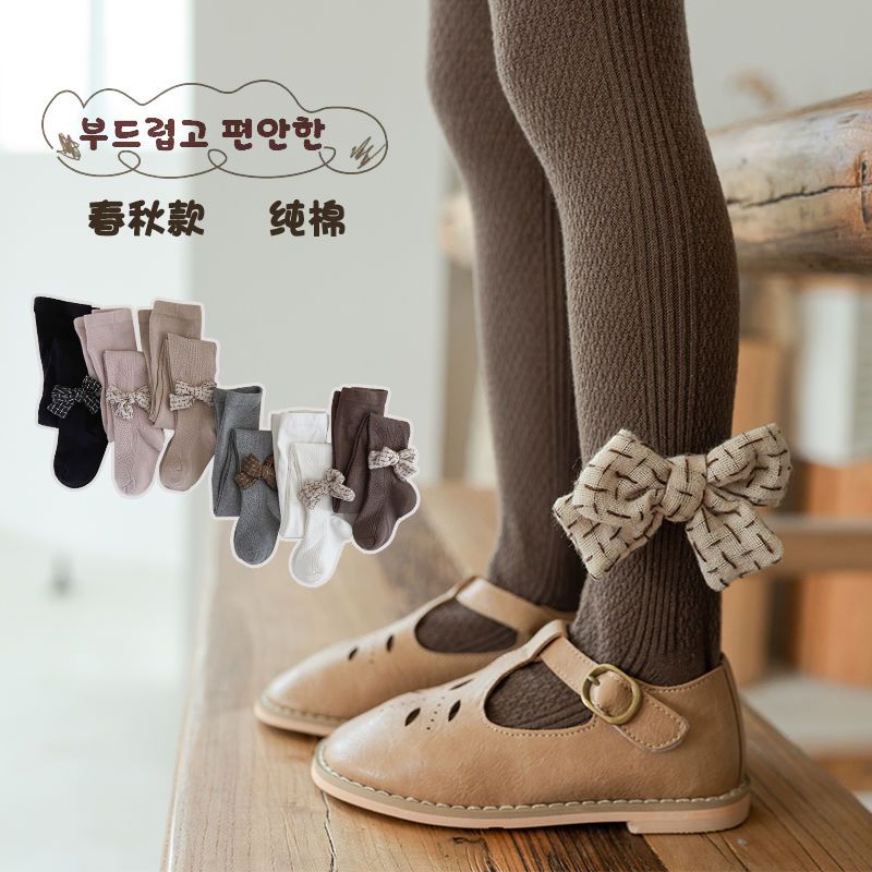 女童打底裤春秋纯棉薄款