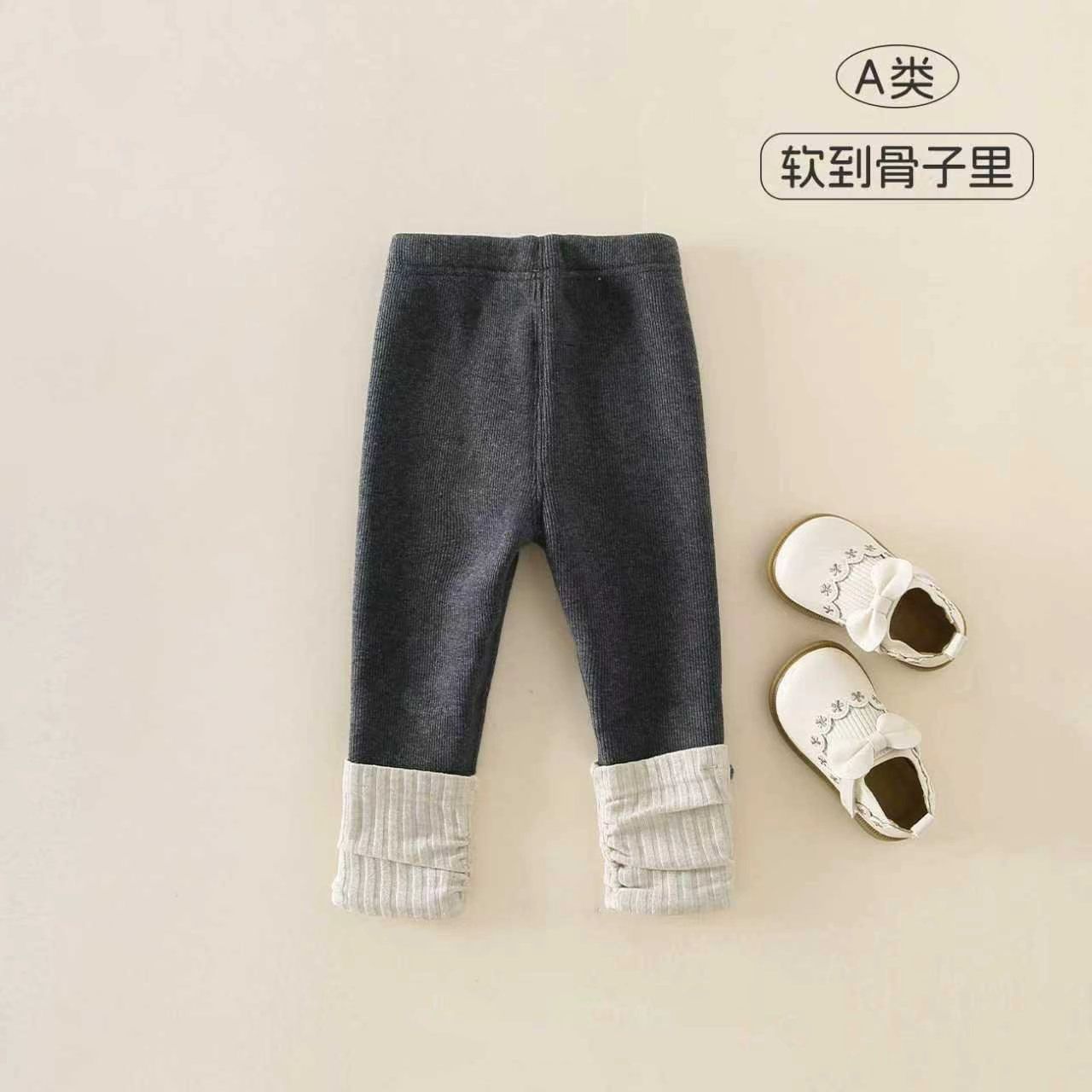 女童宝宝加绒打底裤秋冬