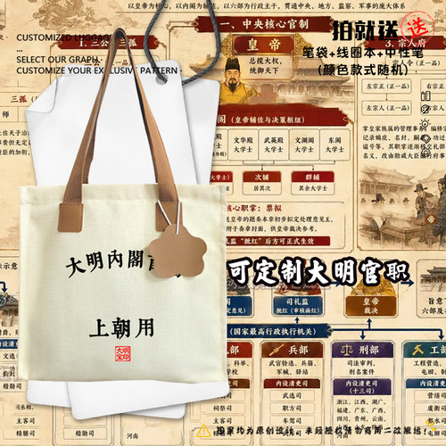 大明王朝内阁首辅大学士帆布包