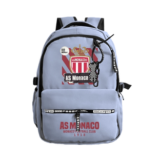 摩纳哥足球俱乐部红白军欧冠法甲球迷纪念双肩背包学生书包电脑包