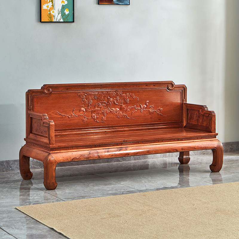 红木沙发新中式古典客厅茶几组合大果紫檀实木沙发大户型缅花家具