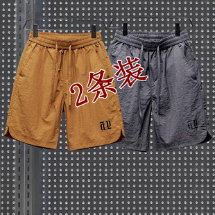 五分沙滩裤 清仓捡漏外贸出口休闲运动短裤 冰丝薄款 宽松夏季 子 男士