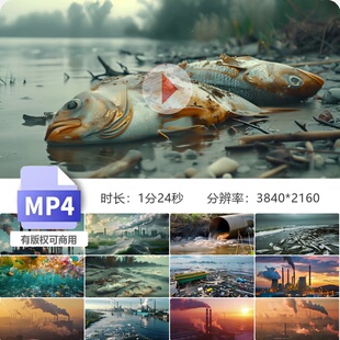 高清大气污染生态破坏海洋垃圾工厂浓烟碳中和全球变暖视频素材