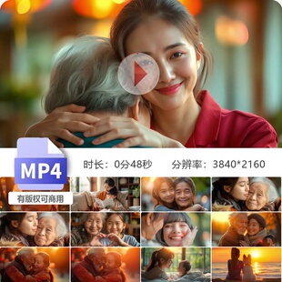 高清关爱拥抱陪伴感恩亲情亲吻温馨家庭成长画面儿童岁月视频素材