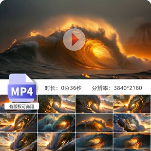 高清海洋巨浪滔天翻滚波涛汹涌气势磅礴大浪拍岸惊涛拍岸视频素材