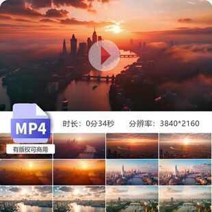 高清伦敦英国泰晤士河日出西敏斯特维多利亚时代城市风光视频素材