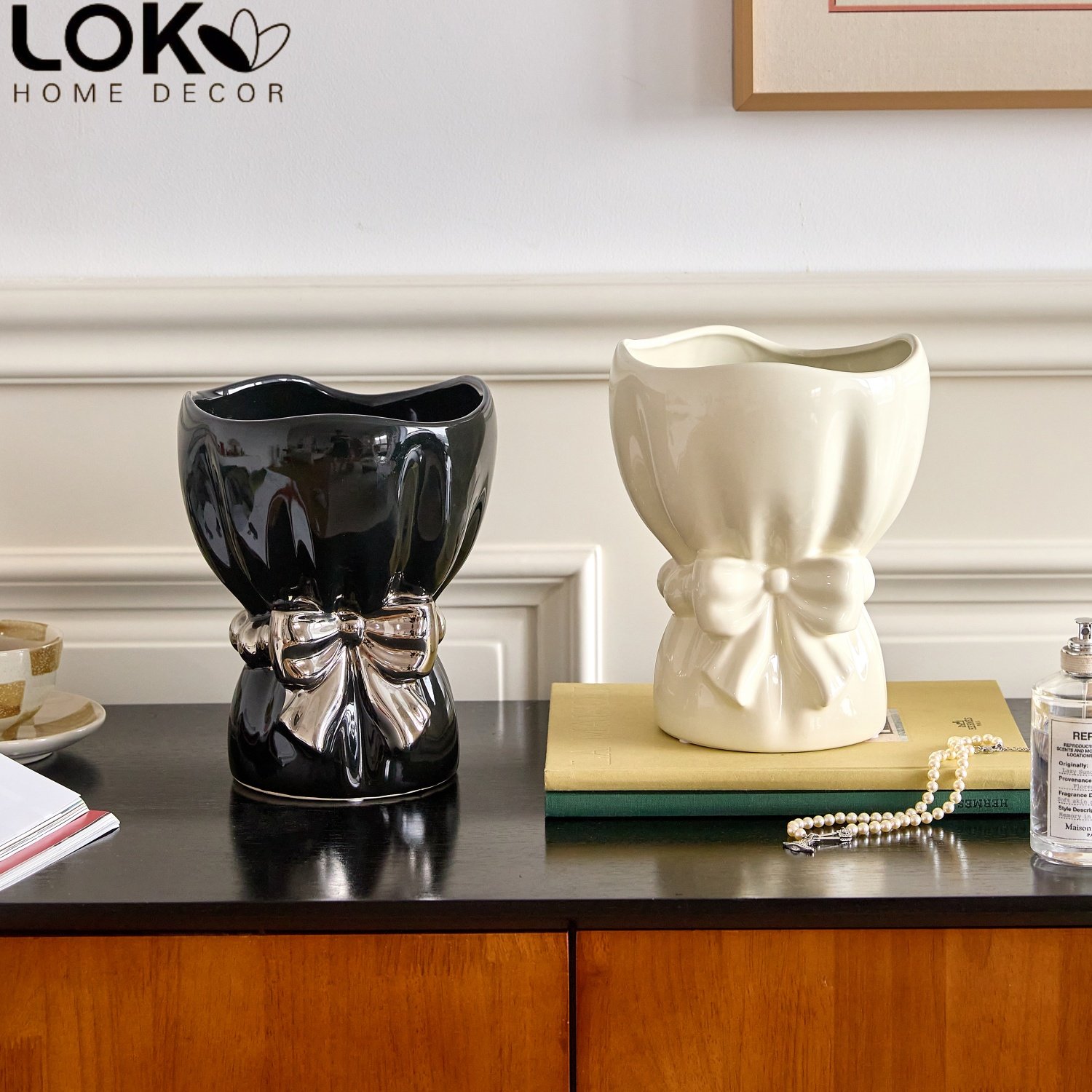 法式奶油风高级感轻奢陶瓷花瓶个性插花复古水培简约现代客厅摆件