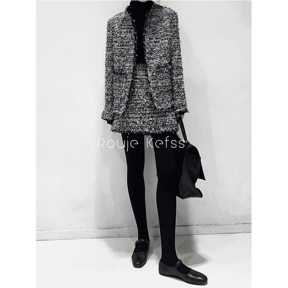 Rouje Kefss法式高级感覆古小香风套装新款名媛外套半身裙两件套,女装/女士精品,大码套装,淘宝优惠券,粉丝福利购,淘宝优惠卷