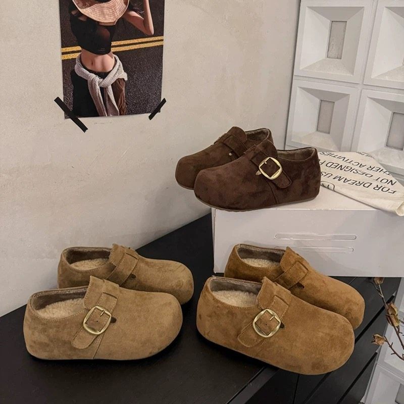 厚底内增高加绒勃肯鞋女2025秋冬新款一脚蹬丑萌大头全包博肯棉鞋,女鞋,勃肯鞋/软木鞋,淘宝优惠券,粉丝福利购,淘宝优惠卷