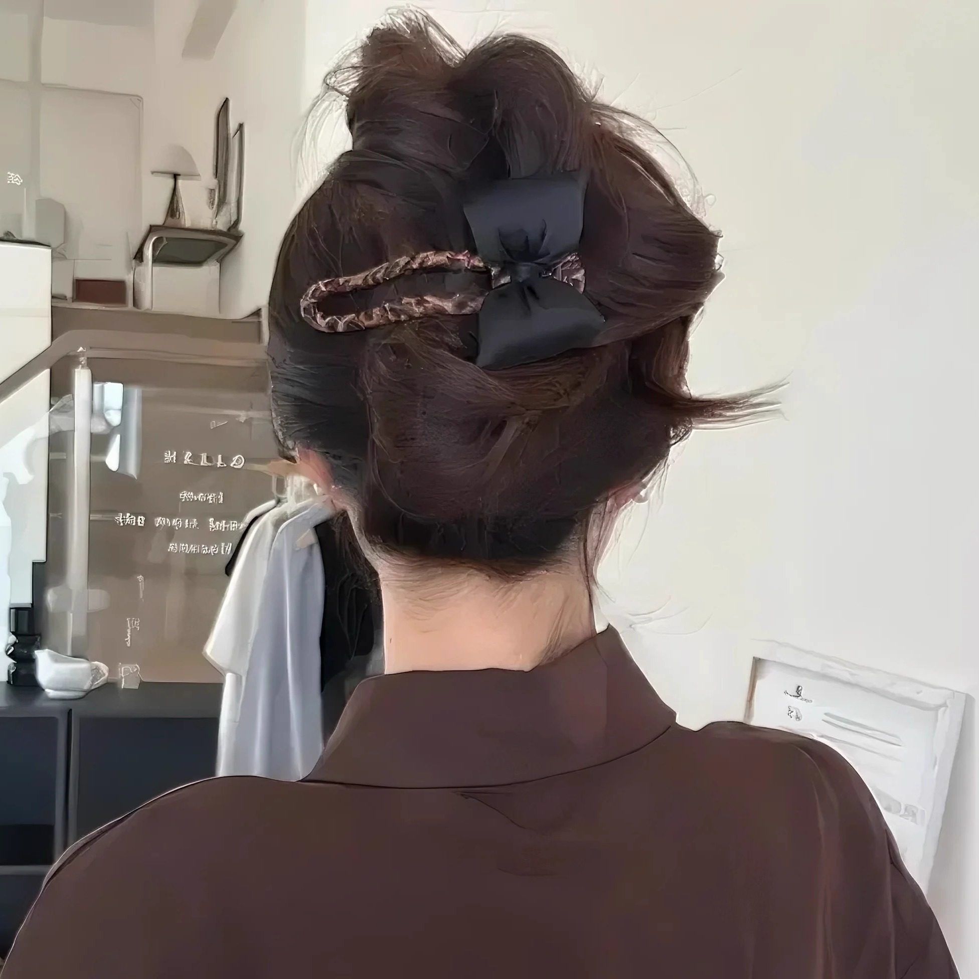 韩系蝴蝶结豹纹鸭嘴夹女秋冬后脑勺盘发一字抓夹复古气质发夹发饰,饰品/流行首饰/时尚饰品新,发饰,淘宝优惠券,粉丝福利购,淘宝优惠卷