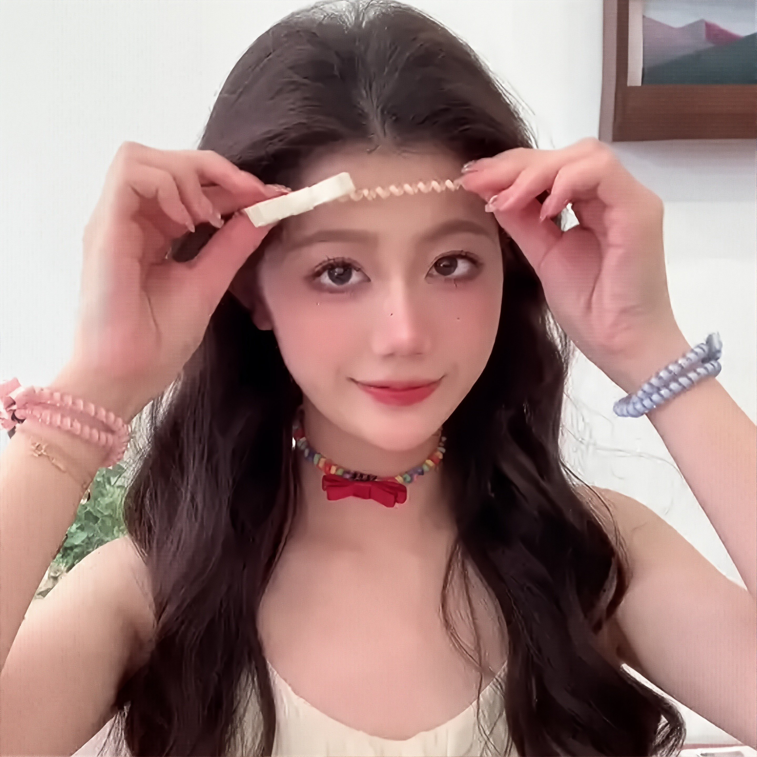 多种戴法电话线发圈女高颅顶便携式发箍时尚百搭无痕扎发马尾皮筋