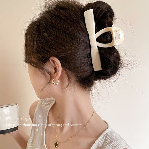 5色可选~温柔高级质感蝴蝶结抓夹