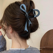 高级感大号头发抓夹女2024新款 发夹塑料后脑勺发卡鲨鱼夹国风渐变