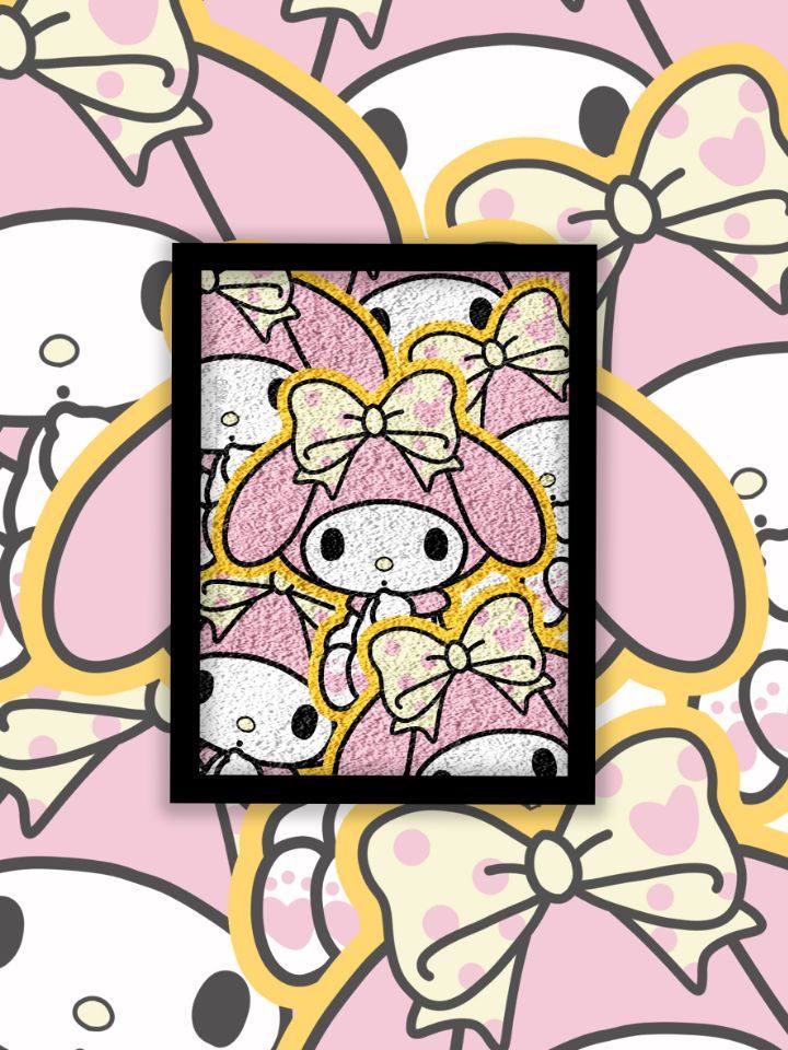 2023年纸浆画手工diy库洛米美乐蒂玉桂狗可爱萌萌哒调皮表情合照